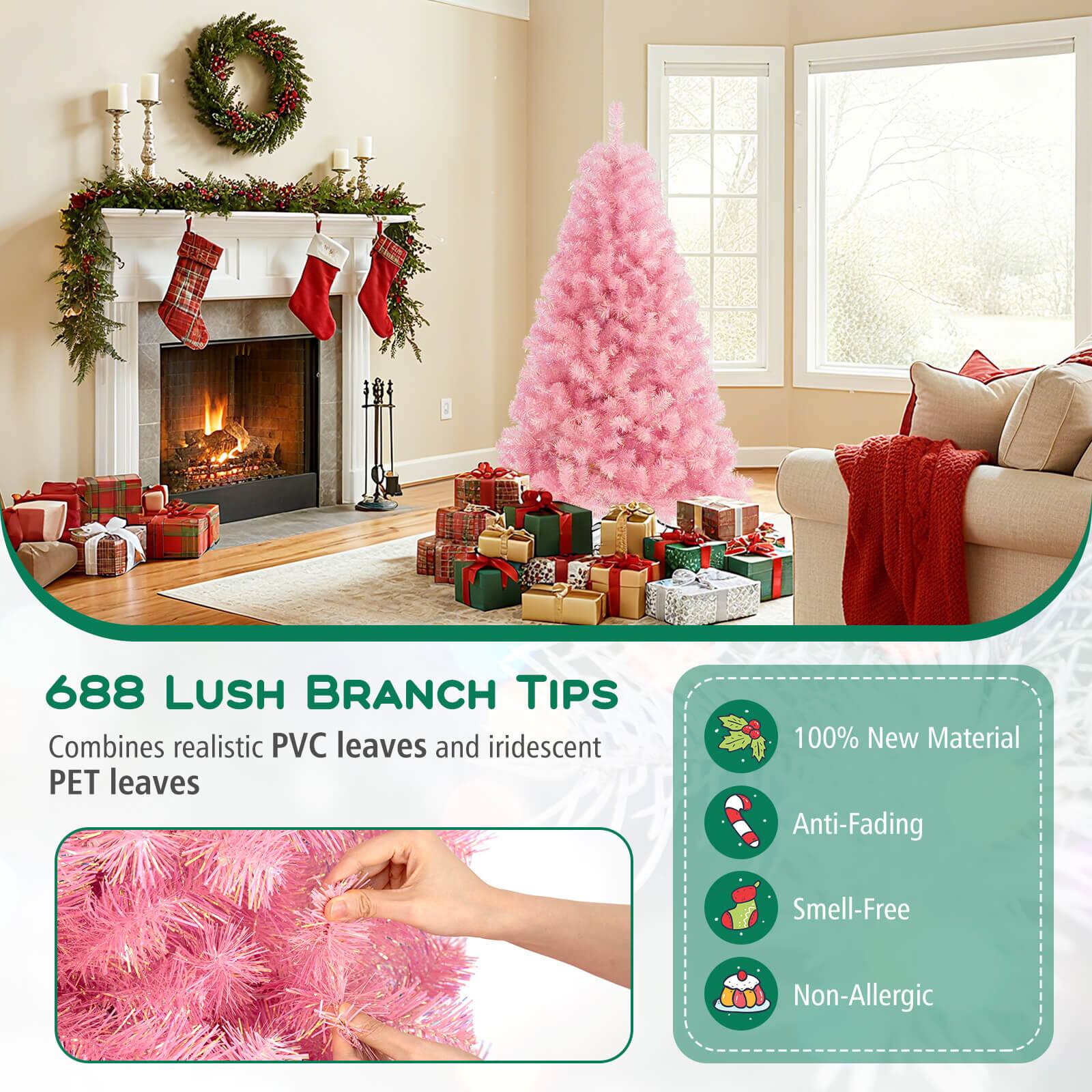 688 Lush Branch Tips  
Combines realistic PVC leaves and iridescent PET leaves  

100% New Material  
Anti-Fading  
Smell-Free  
Non-Allergic
