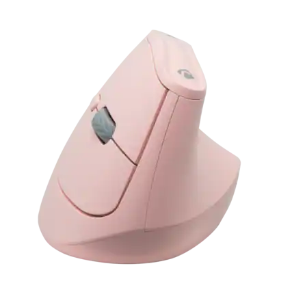 Front. J-Tech Digital - J-Tech Digital Wireless Vertical Ergonomic Mouse - Wireless & Bluetooth (Pink) - Pink.