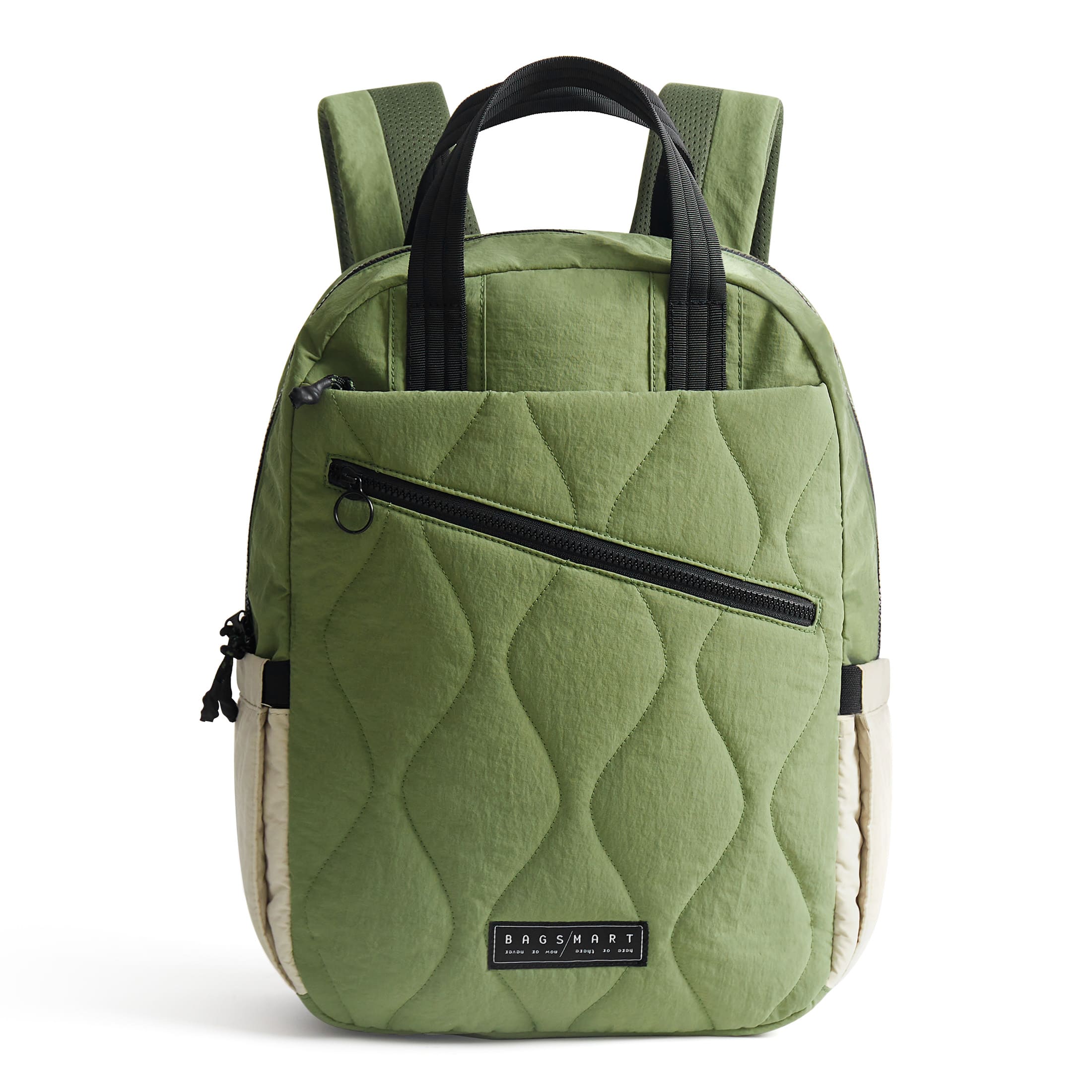 Bagsmart - Paz 23L Quilted Travel Backpack Lightweight Water-Repellent Daypack for 15.6 Inch Laptop Work School Underseat - Green price history on PriceWatchPro