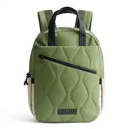 Bagsmart - Paz 23L Quilted Travel Backpack Lightweight Water-Repellent Daypack for 15.6 Inch Laptop Work School Underseat - Green