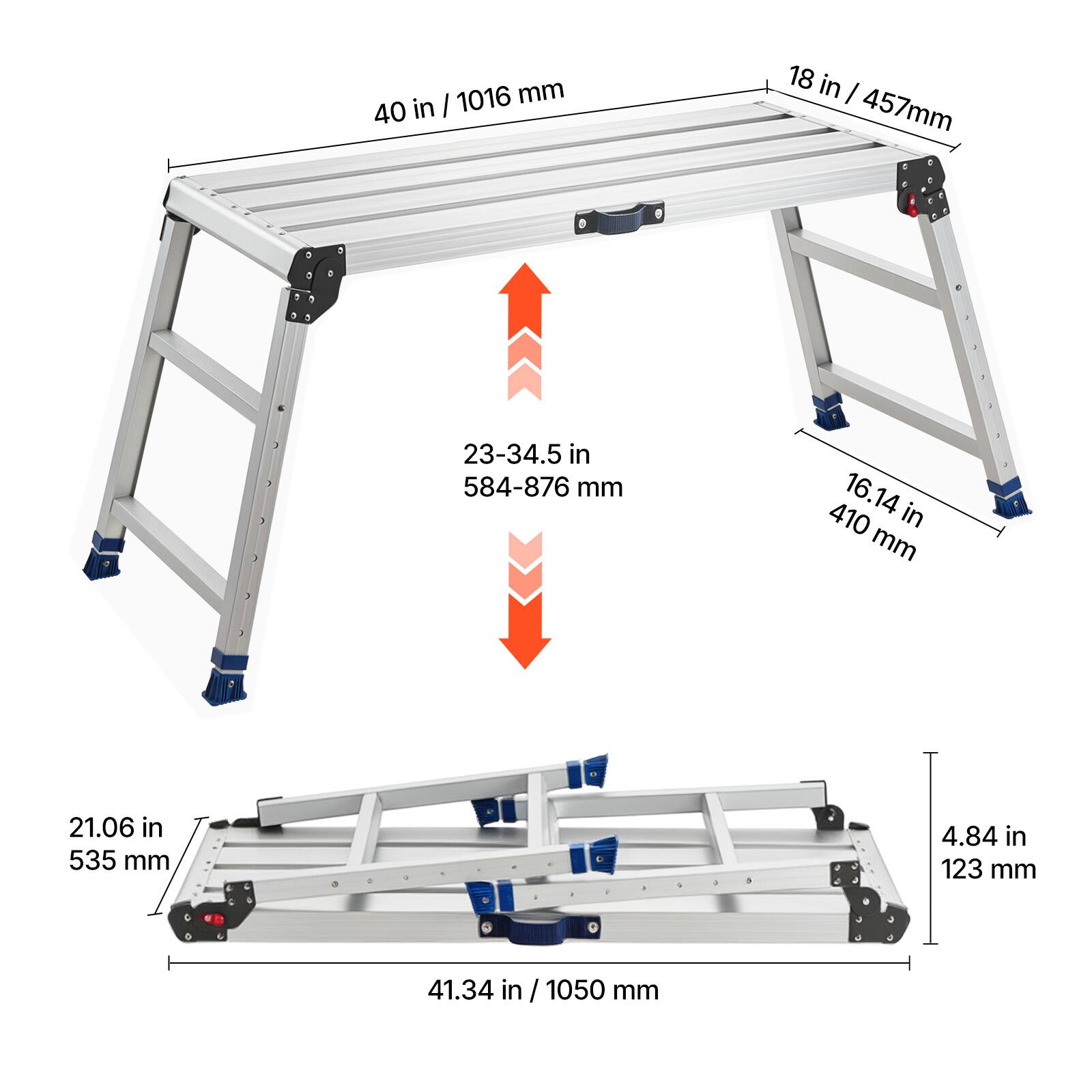 40 in / 1016 mm  
18 in / 457 mm  
23-34.5 in / 584-876 mm  
16.14 in / 410 mm  
21.06 in / 535 mm  
4.84 in / 123 mm  
41.34 in / 1050 mm