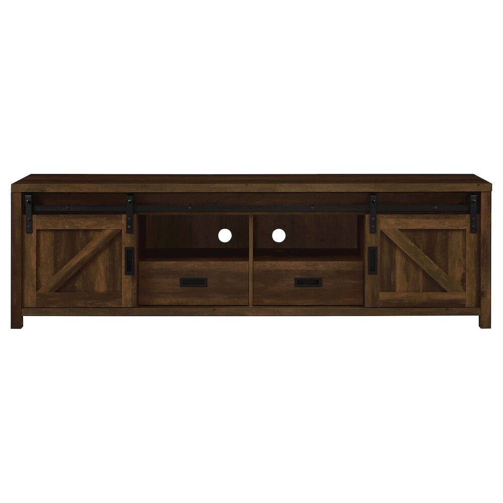 Alt View 5. Coaster Co. of America - Madra 2-door Engineered Wood 79" TV Stand Dark Pine - Green.