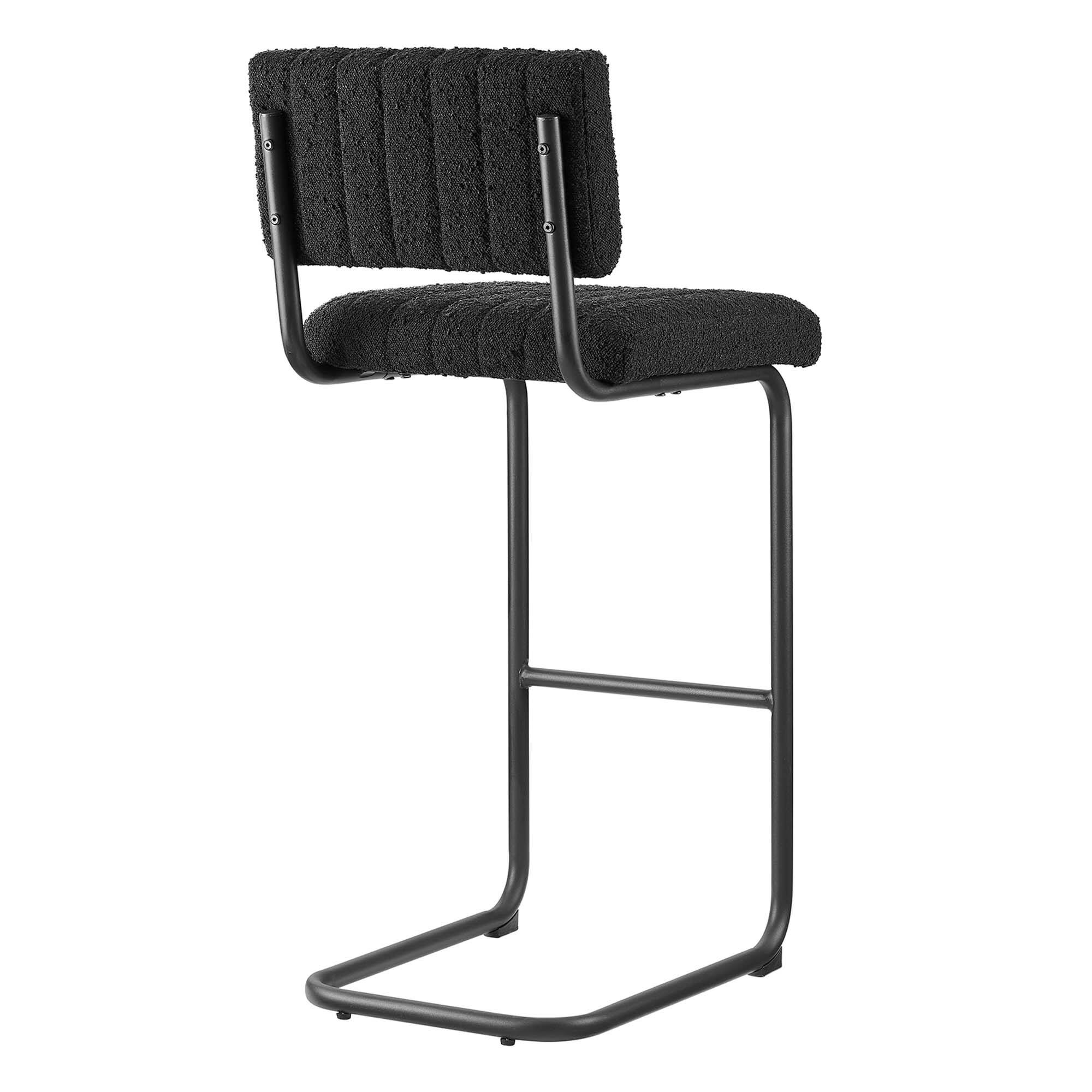 Alt View 4. Modway - Parity Boucle Bar Stools Set of 2 by Modway - Black Black.
