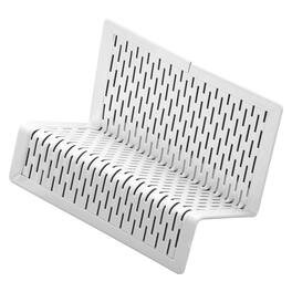 Artistic - Urban Collection Punched Metal Business Card Holder, Holds 50 2 X 3.5 Cards, Perforated Steel, White