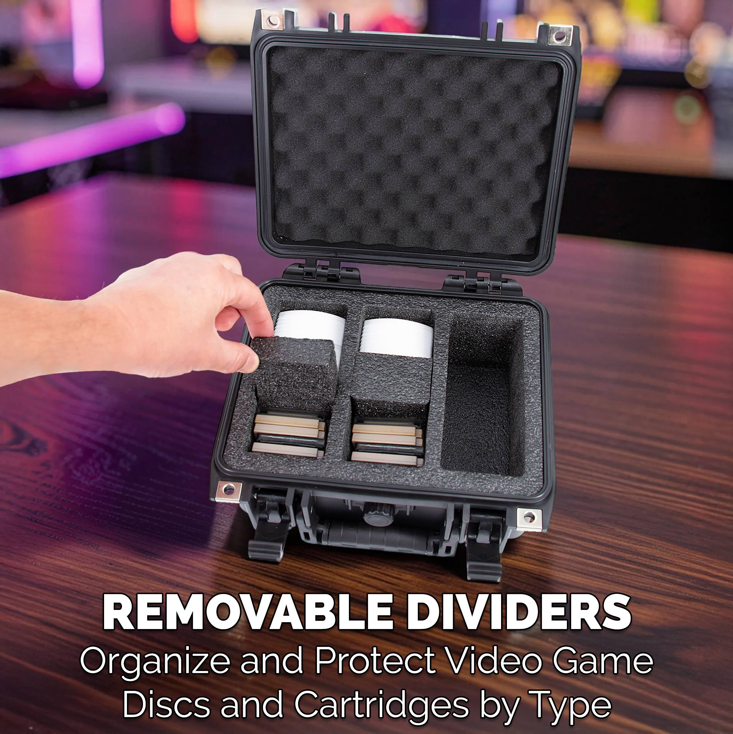 REMOVABLE DIVIDERS  
Organize and Protect Video Game Discs and Cartridges by Type