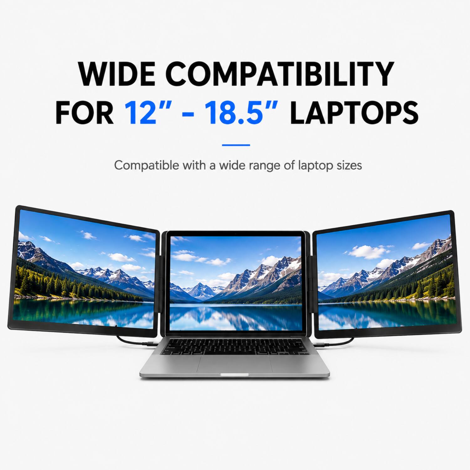 WIDE COMPATIBILITY FOR 12" - 18.5" LAPTOPS

Compatible with a wide range of laptop sizes