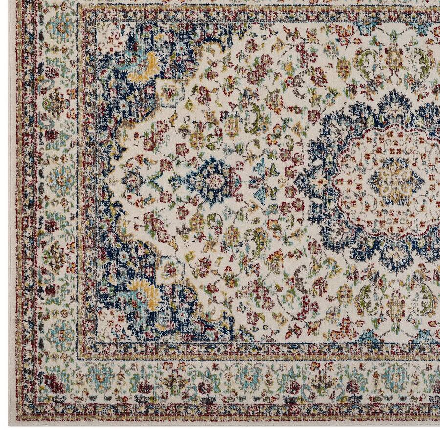 Modern Distressed Rug Modway Meryam Distressed Vintage Medallion Area Rug Multicolored - Best Buy
