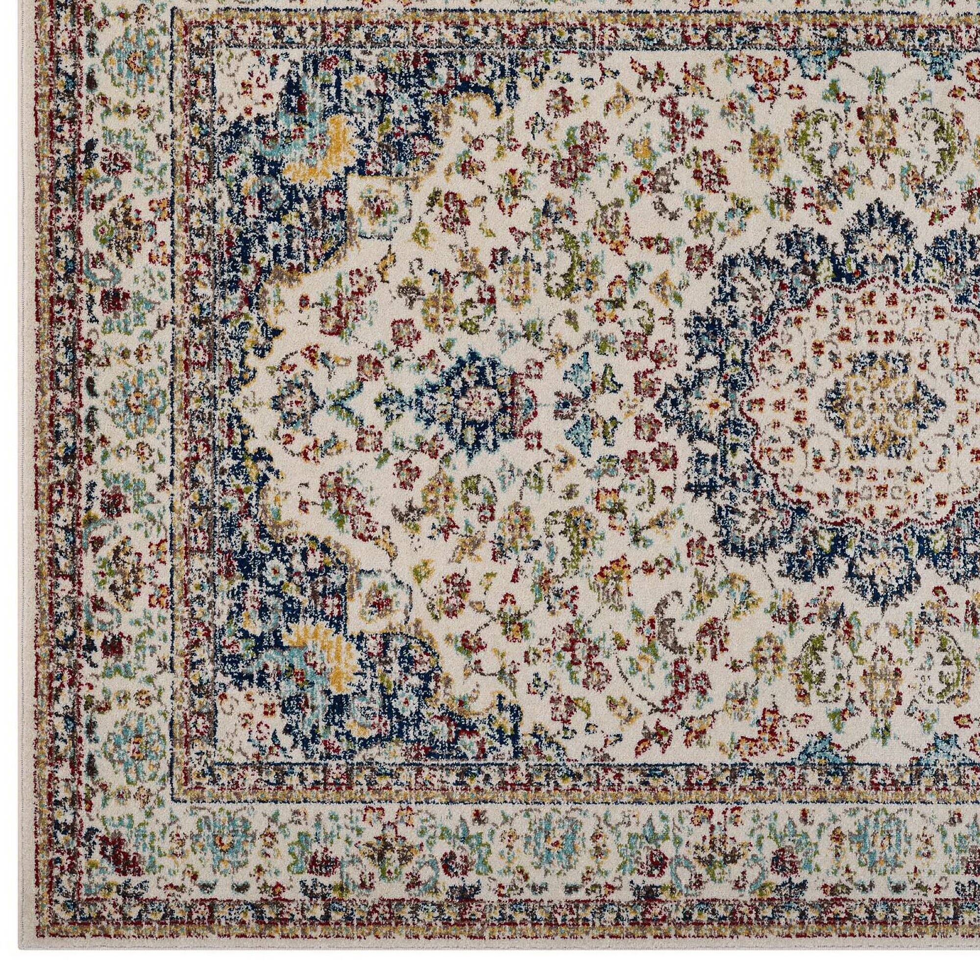 Modway Meryam Distressed Vintage Medallion Area Rug Multicolored - Best Buy