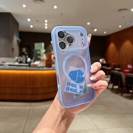 Dteck - Magnetic Wireless Charging Case for Apple iPhone 17 Pro Max, Shockproof Matte Frosted Slim PC+TPU Rugged Cover - Lightblue