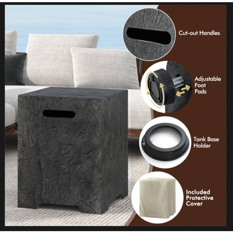 - Cut-out Handles
- Adjustable Foot Pads
- Tank Base Holder
- Included Protective Cover