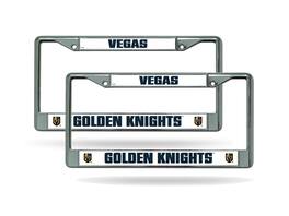 Rico Industries - Las Vegas Golden Knights Chrome Metal (Set of 2) License Plate Frame - Multi