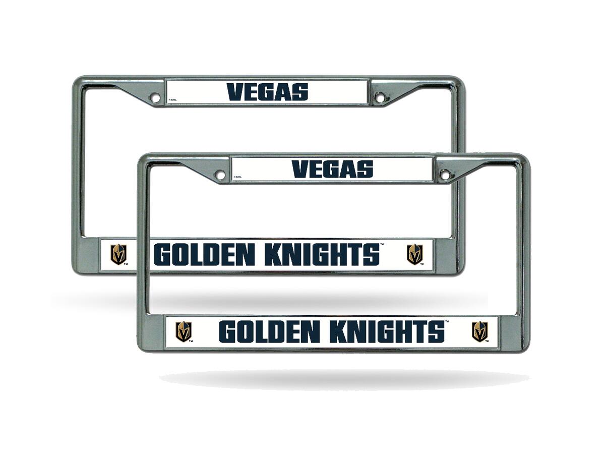 Las Vegas Golden Knights NHL Chrome Metal (Set of 2) License Plate Frame