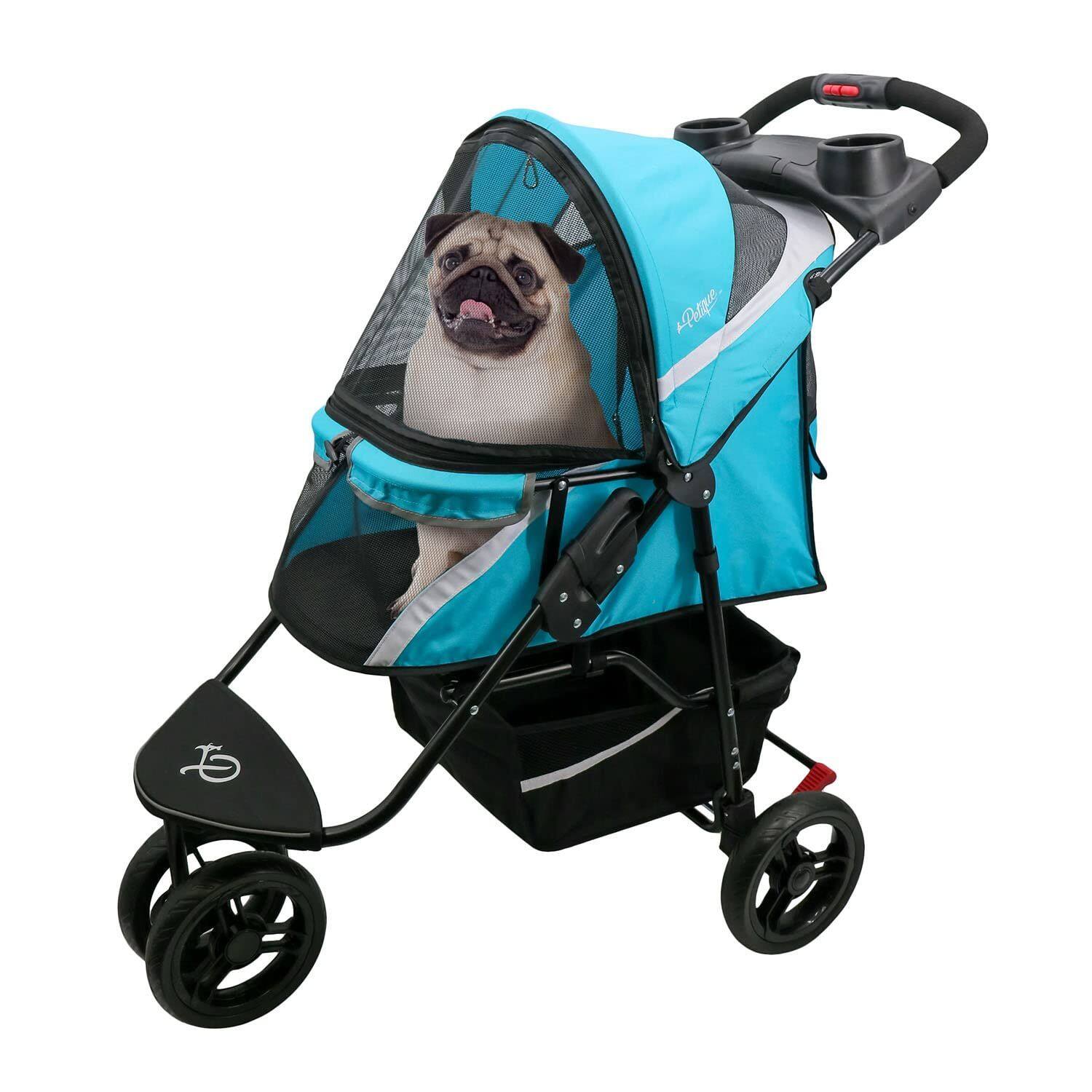Front. Petique - Petique Revolutionary Stroller, Dog Cart for Small to Medium Size Pets, Ventilated Pet Jogger for Cats & Dogs.