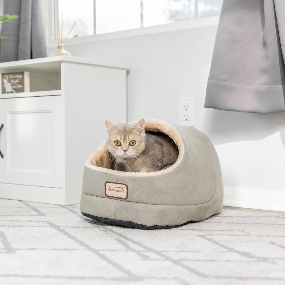Alt View 1. Armarkat - Cat Bed Sage Green - Beige.