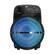 Front. QFX - Portable Rechargeable Bluetooth Speaker with 15” Subwoofer and 1.5” Tweeter with Party Lights - Black.