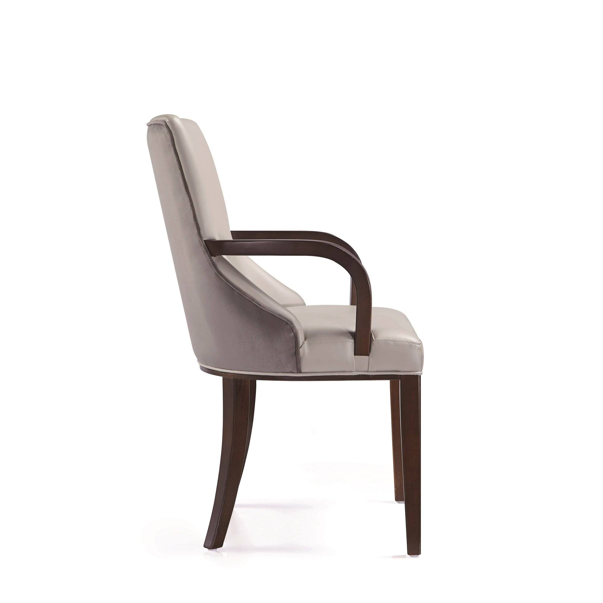Alt View 3. Manhattan Comfort - Shubert Modern 8-Piece Dining Chair Set - Light Gray.