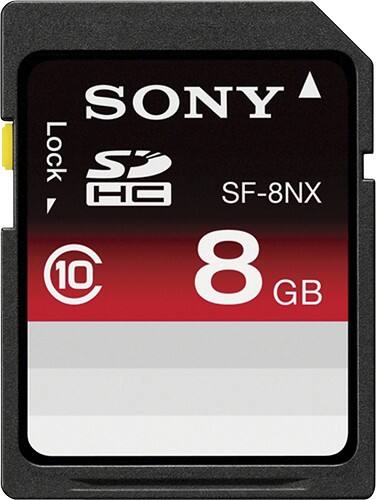 Front Standard. Sony - 8GB Secure Digital High Capacity (SDHC) Class 10 Memory Card.