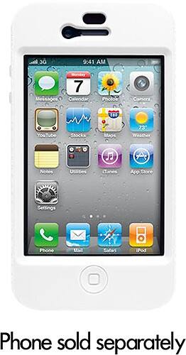 Front Standard. OtterBox - Impact Series Silicone Case for Apple® iPhone® 4 - White.
