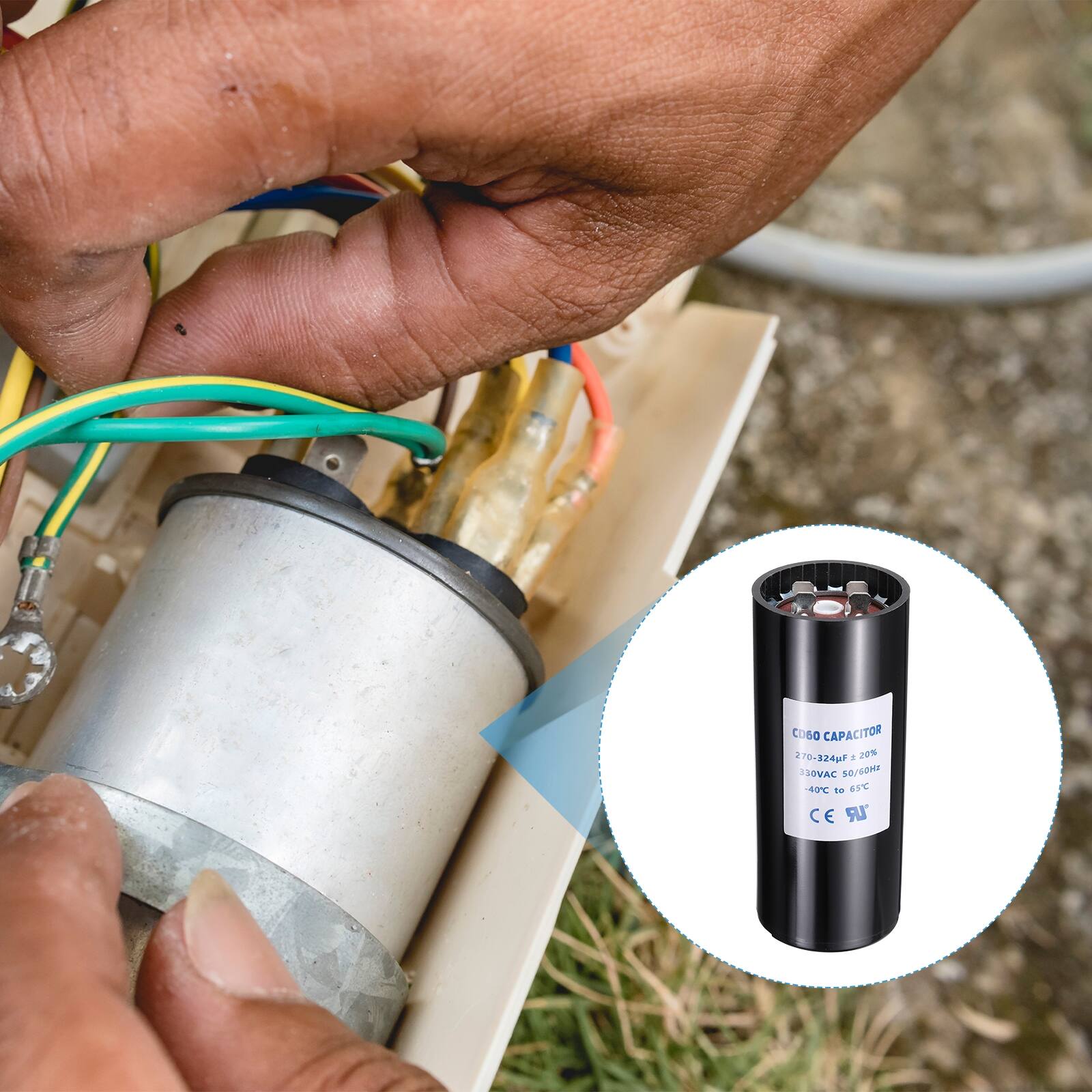 CBO CAPACITOR 270-324pF 20% 330VAC 50/60Hz 40°C to 85°C CE