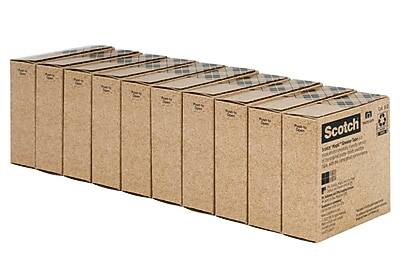 Alt View 3. Scotch - Magic Tape Refill, 0.75" x 25 yds., 1" Core, Invisible, 10 Rolls/Pack - Greener Invisible Clear.