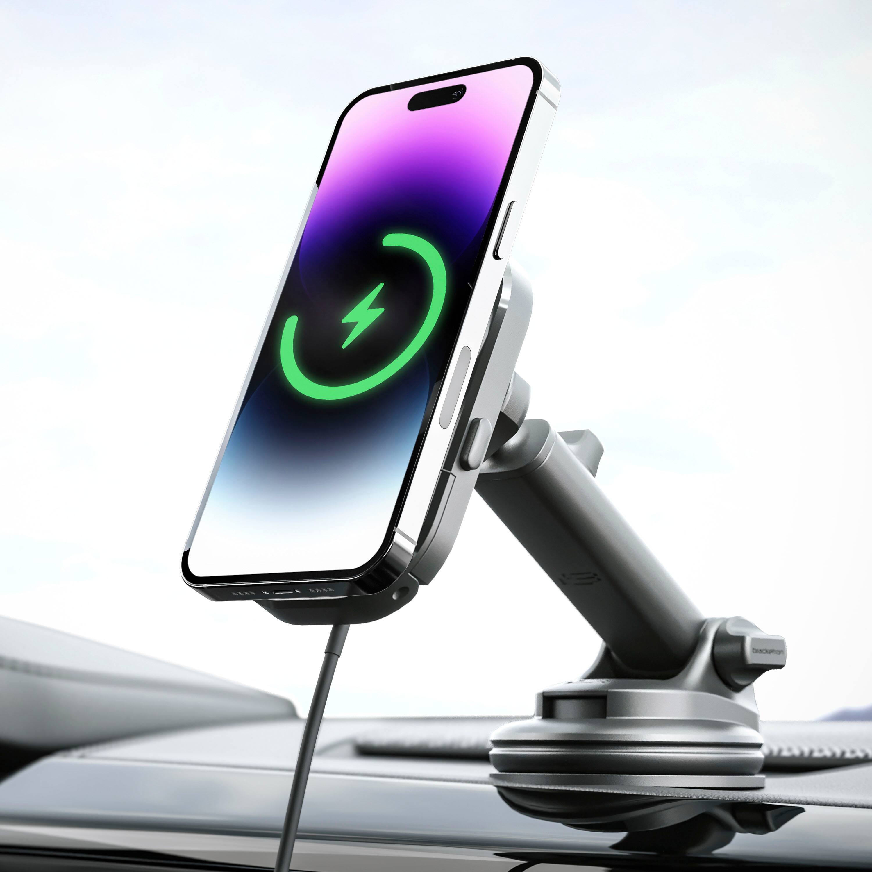 Alt View 14. Bracketron - PwrUp MagAlign Window,Dash & Vent Mount for most cell phones - Black.