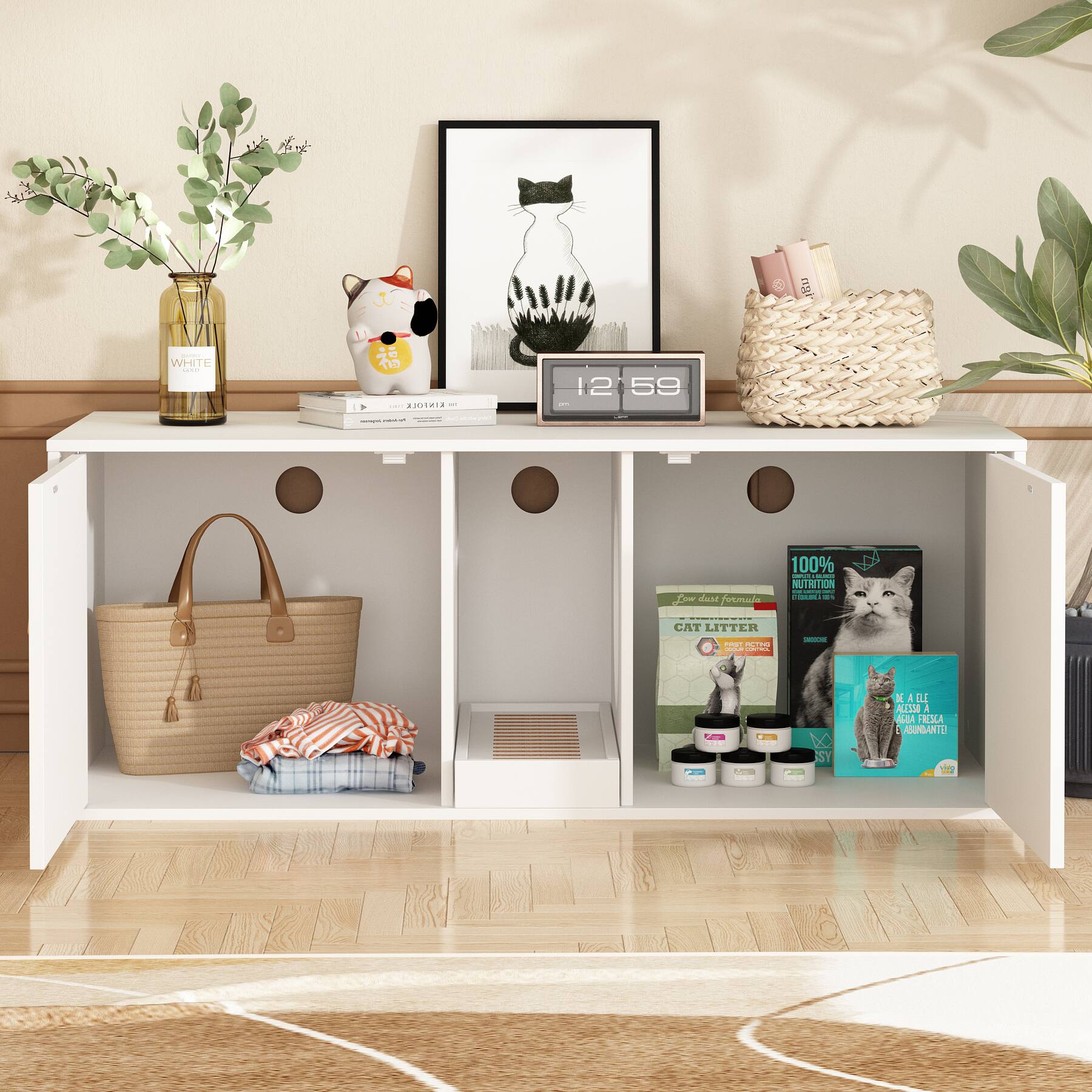 WHITE

12:59

100% NUTRITION

CAT LITTER

MADE A
FRESH
AQUA