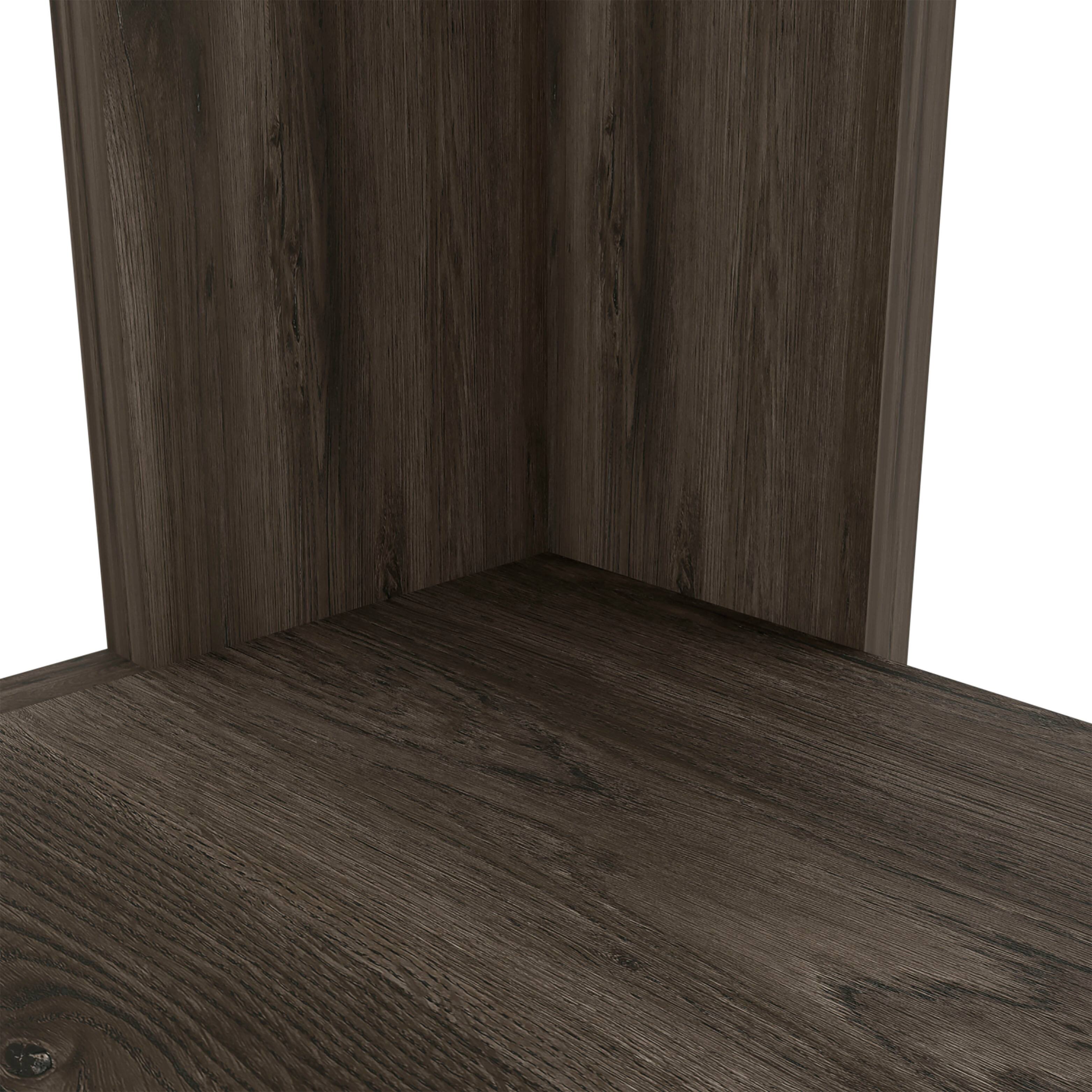 Alt View 6. TuHome - Cala Kitchen Island with Four Legs and Three Storage Shelves - Dark Brown.
