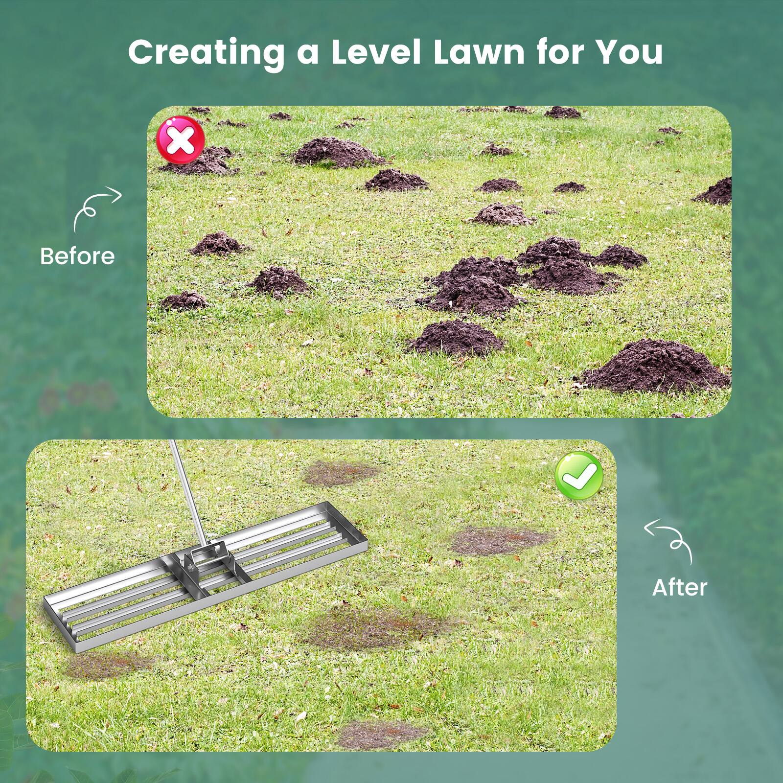 Creating a Level Lawn for You

Before After