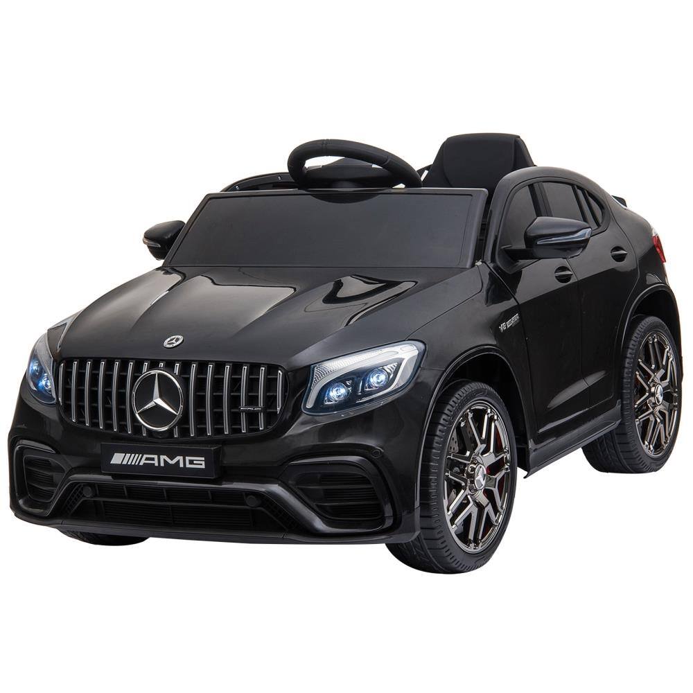 BreeBe - Aosom 12V Toddler ride on Mercedes Benz AMG GLC63S Coupe with Remote, 2-Speed, MP3, Lights, Horn, Songs, Suspension - Black