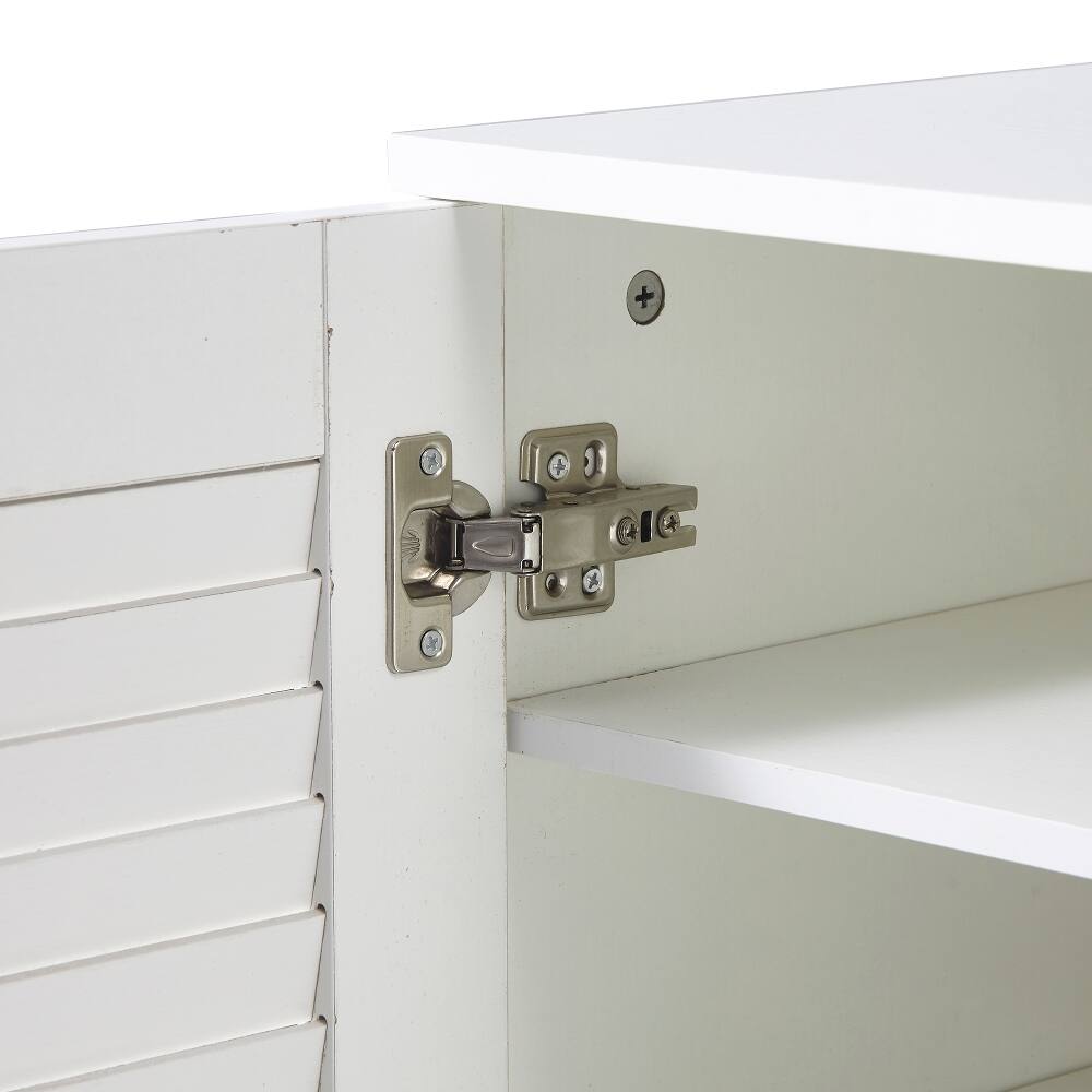 Alt View 8. Loheer - Loheer multi functional shoe storage cabinet, Ancient White Entryway Organizer with Cushion Bench, Holds 30 Pairs - Ancient White.