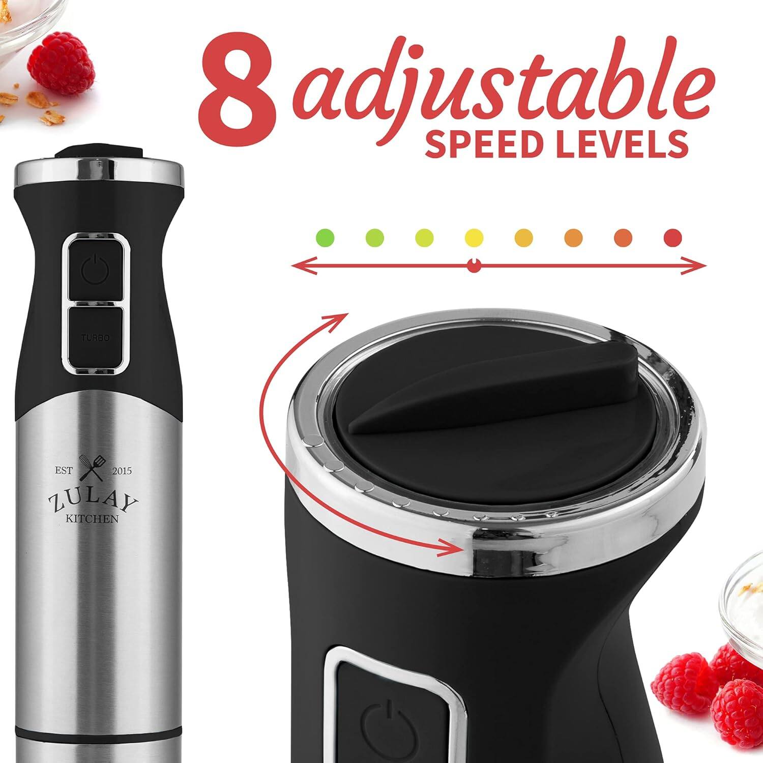 8 adjustable SPEED LEVELS

EST 2015 ZULAY KITCHEN