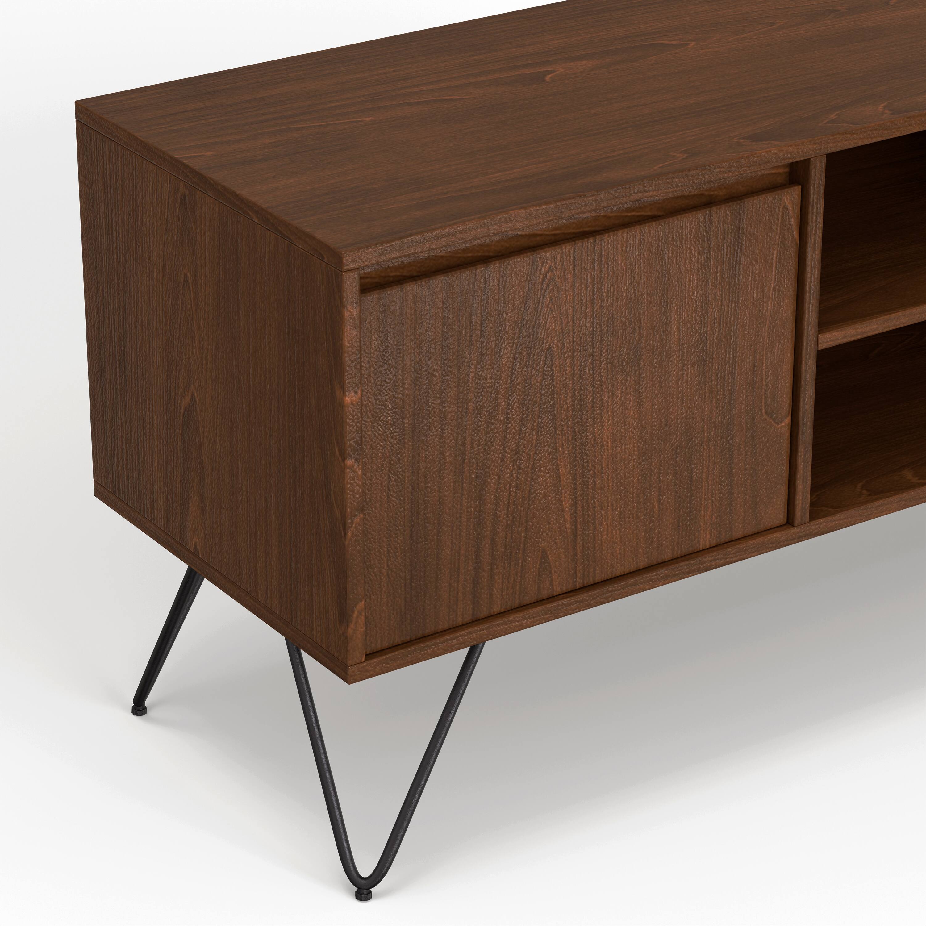 Alt View 35. Simpli Home - Hunter TV Media Stand - Walnut Veneer.