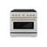 Front. ZLINE - 36 in. Wide 6 Burner Autograph 5.2 cu. ft. Freestanding Paramount Dual Fuel Range w/ DuoPro Cooktop with Gold Accents - Stainless Steel.