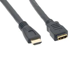 Cable Leader - 4K High-Speed HDMI Extension Cable Male to Female with Ethernet, 4K@60Hz HDMI 2.0 for TV, Console, Wall Mount - Black