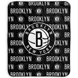 Pegasus - Brooklyn Nets 50" x 60" Repeat Wordmark Fleece Blanket - Multicolor