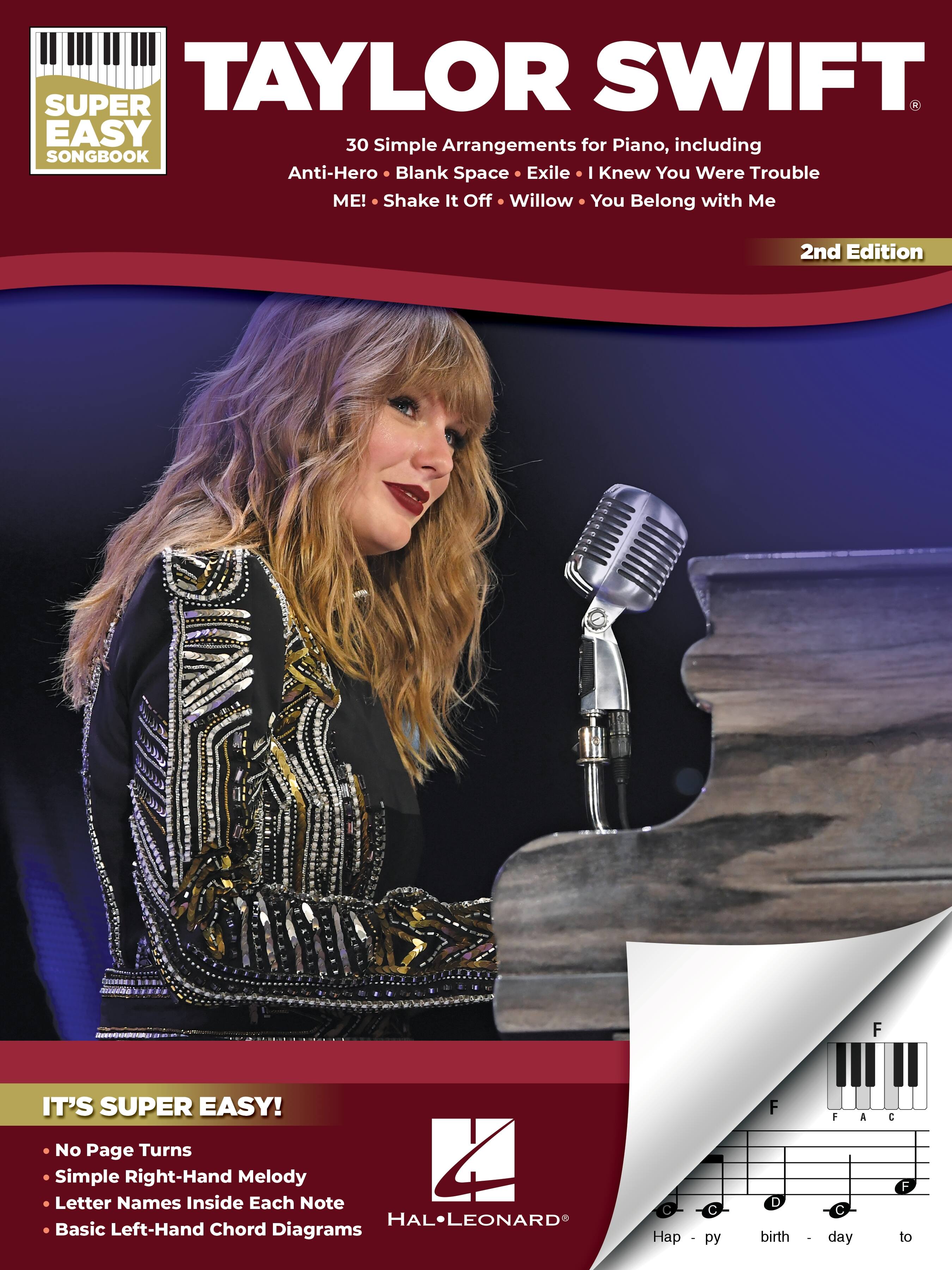 Hal Leonard - Taylor Swift Super Easy Songbook 2nd Edition Softcover – Beginner Piano Book with 30 Songs, Easy Piano Sheet Music price history on PriceWatchPro