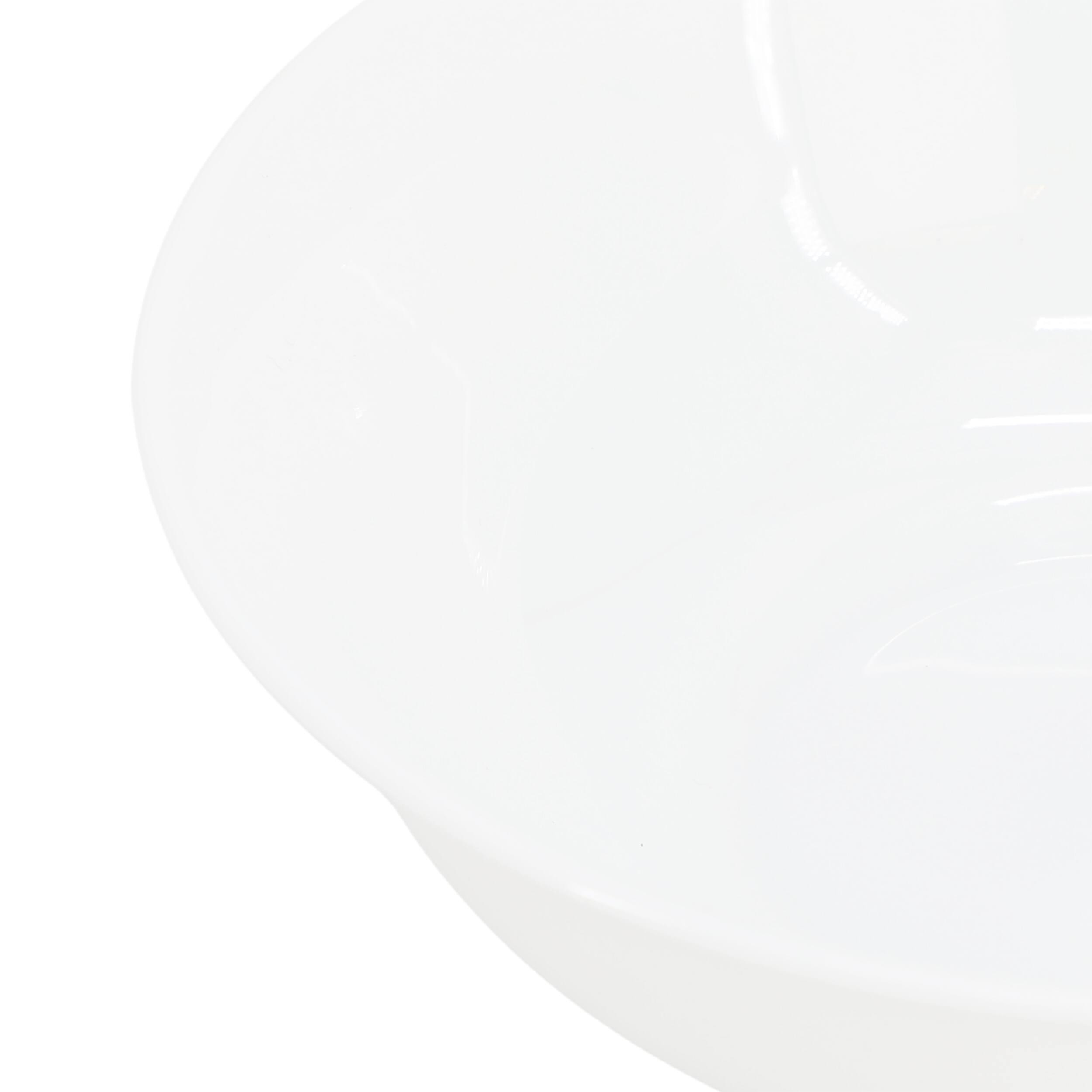 Alt View 2. Gibson - Gibson Ultra White Shadow 6 Piece 6.5 Inch Opal Glass Cereal Bowl Set in White - White.