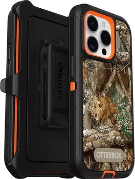 OtterBox - Refurbished Excellent - Defender Pro Case For Apple iPhone 15 Pro - Realtree Orange