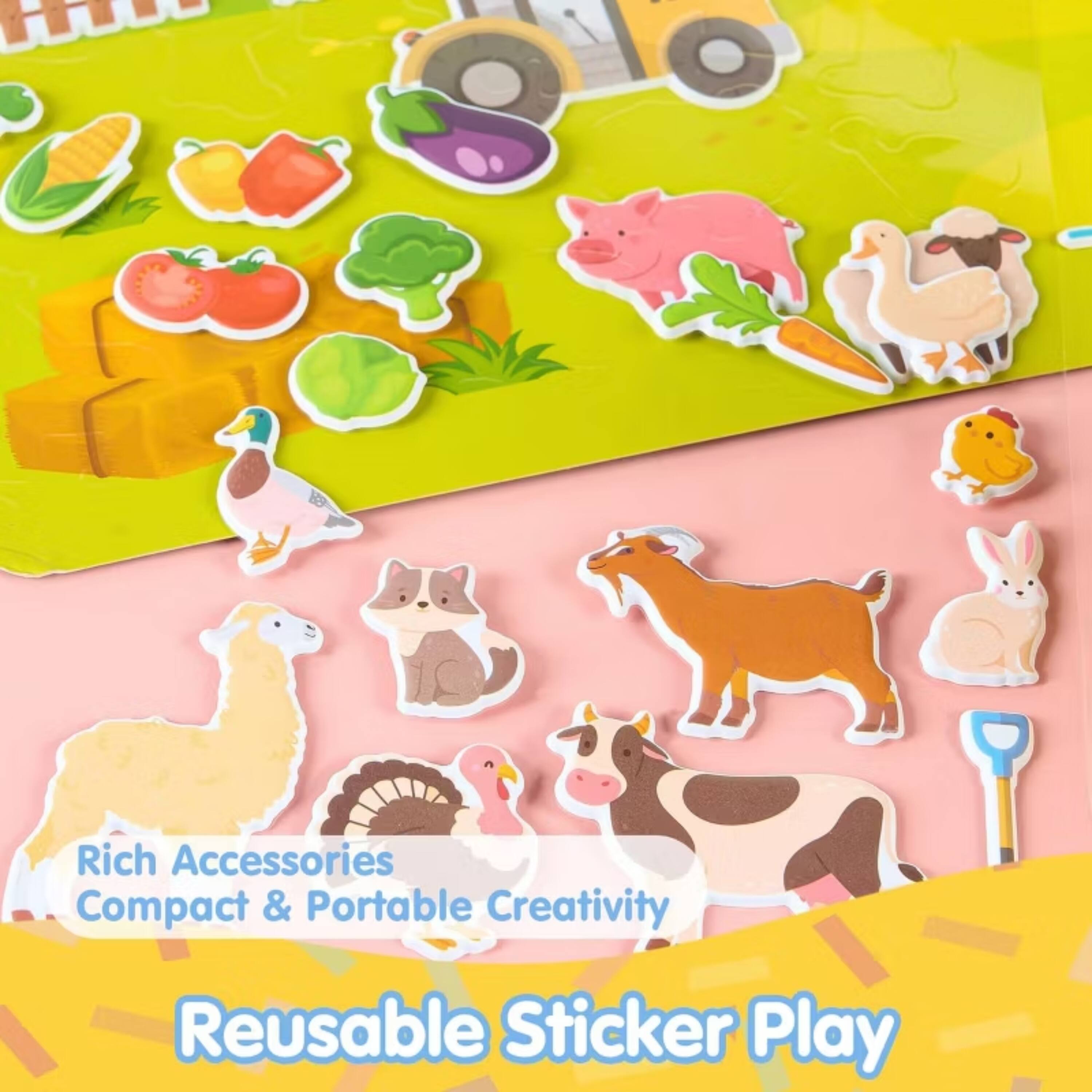 Rich Accessories Compact & Portable Creativity Reusable Sticker Play