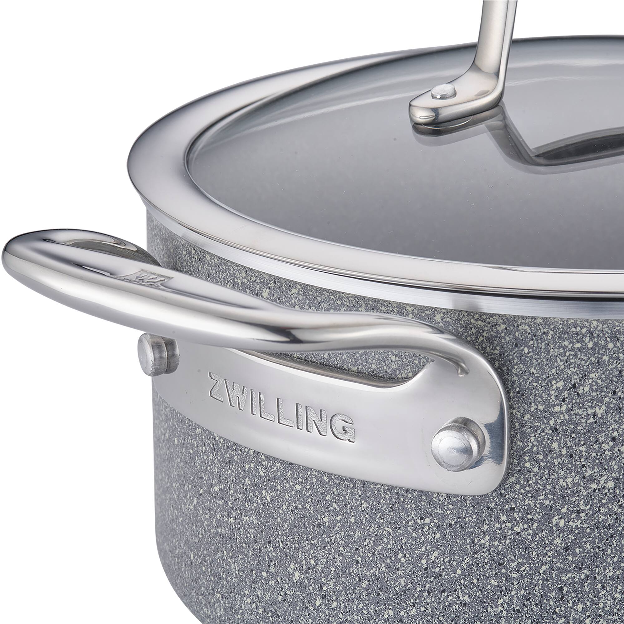 ZWILLING Vitale 3-qt Aluminum Nonstick Speckled Saute Pan with Lid - Thumbnail 4