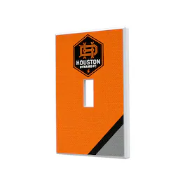 Keyscaper - Houston Dynamo FC Diagonal Stripe Design Single Toggle Lightswitch Plate - Multicolor