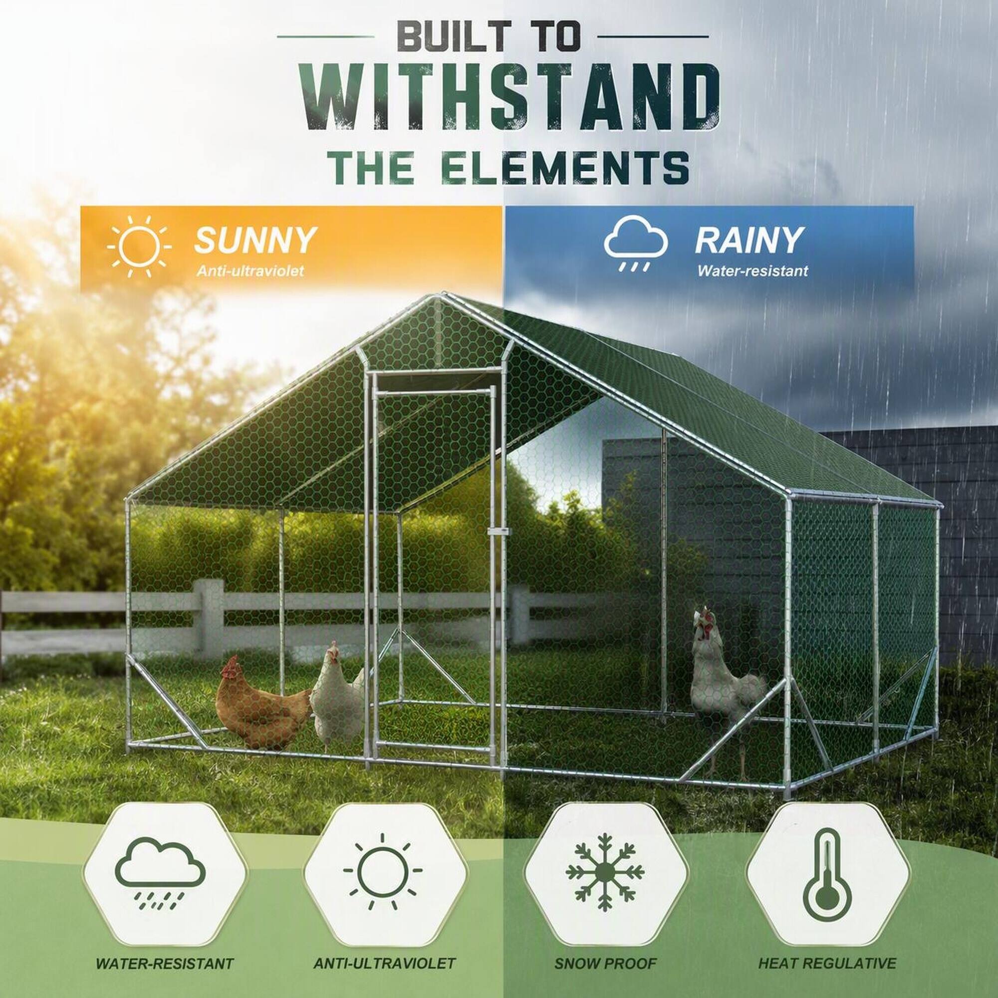 BUILT TO WITHSTAND THE ELEMENTS

SUNNY
Anti-ultraviolet

RAINY
Water-resistant

WATER-RESISTANT
ANTI-ULTRAVIOLET
SNOW PROOF
HEAT REGULATIVE