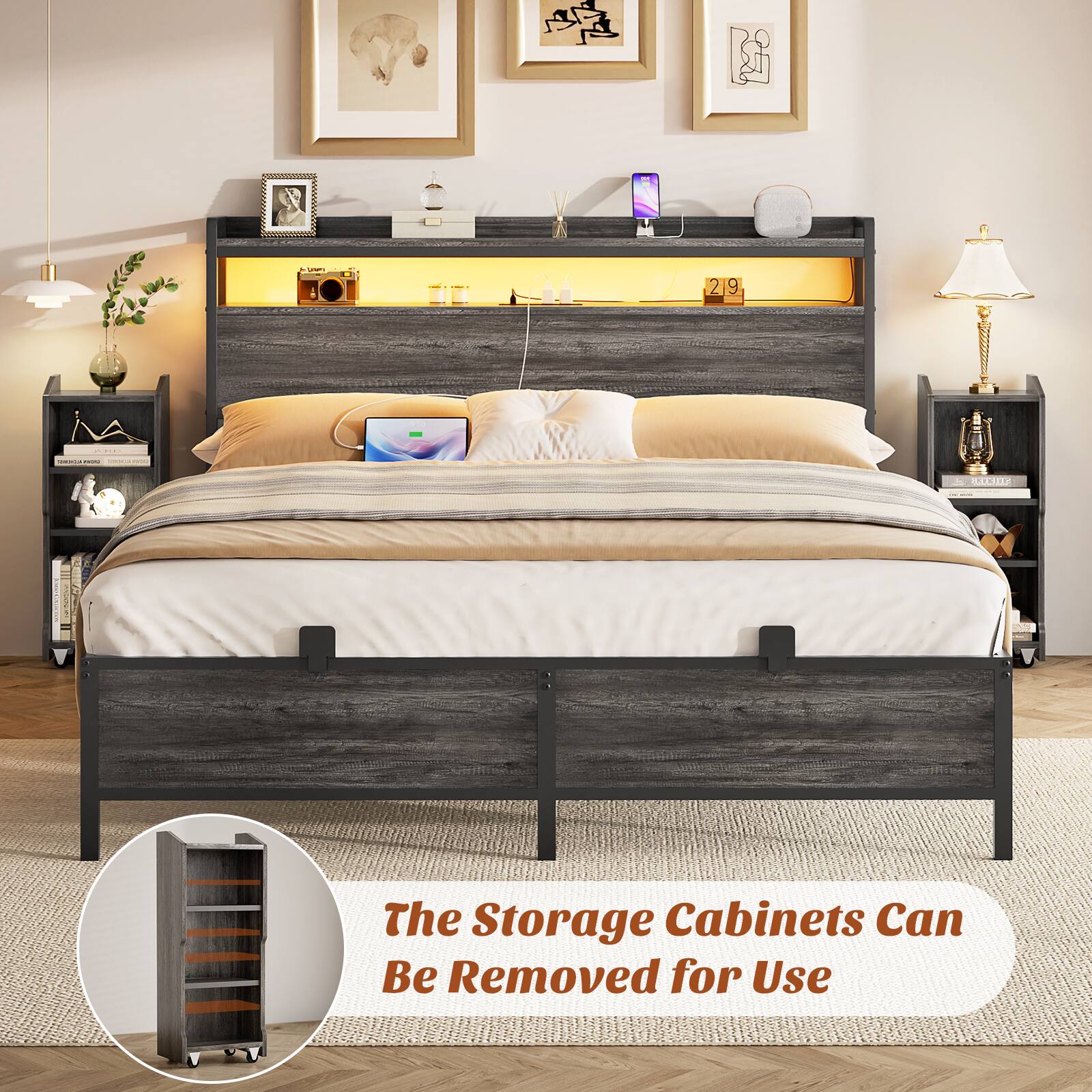 2: The Storage Cabinets Can Be Removed for Use