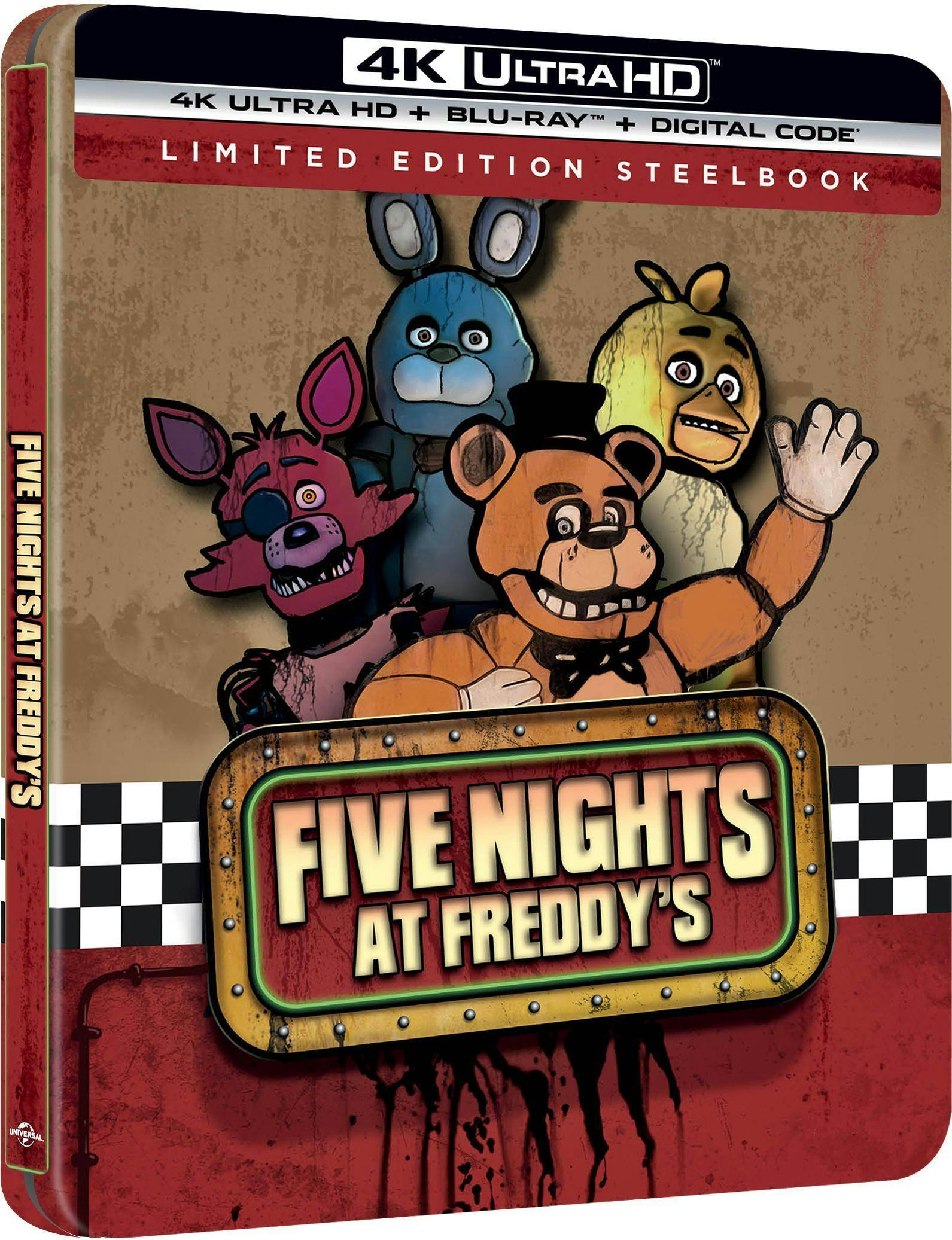 Back. Five Nights at Freddy's (Steelbook)   - 4K Blu-Ray.