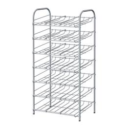 Oumilen - 7-Tier Silver Metal Can Storage Rack, Freestanding Rolling-Free Pantry Can Organizer for Canned Food & Soda Drinks - Silver