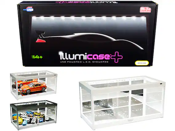 USB MiJo Exclusives
AGE 14+
Illumicase+
USB POWERED L.E.D. SHOWCASE
WHITE CASE