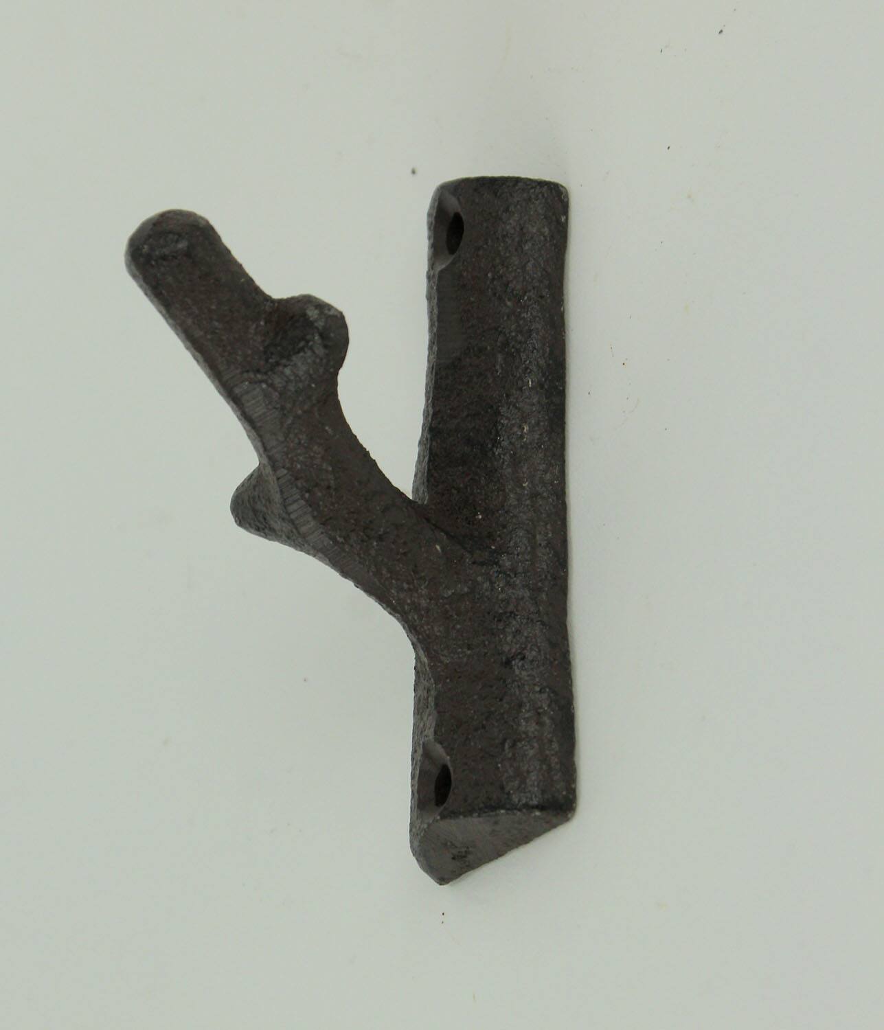 Alt View 1. De Leon Collections - Brown Cast Iron Rustic Tree Branch Wall Hook Set of 6 Small - Brown.