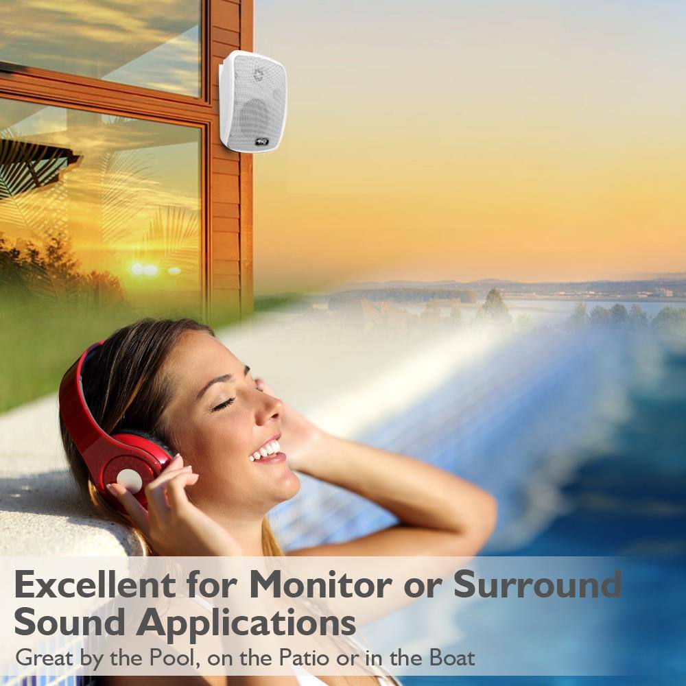 Excellent for Monitor or Surround Sound Applications  
Great by the Pool, on the Patio or in the Boat