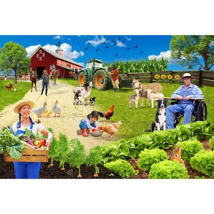 Front. MOJO - Farmyard Adventure Floor Puzzle - Multi.