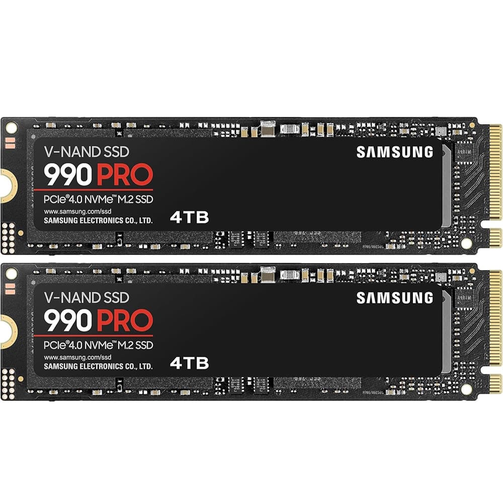 Samsung 990 PRO PCIe 4.0 NVMe M.2 SSD 4TB (2 Pack Bundle) MZ
